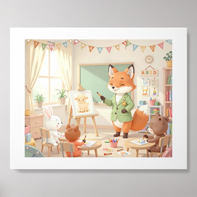 Tiny Art Studio – Fox & Friends Acrylic Photo Tile (Front Set)
