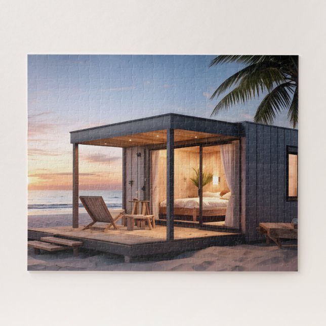 TINY BEACH HOUSE JIGSAW PUZZLE (Horizontal)