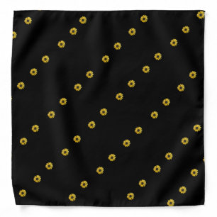 Tiny Believe Big Sunflower Stripes Bandana