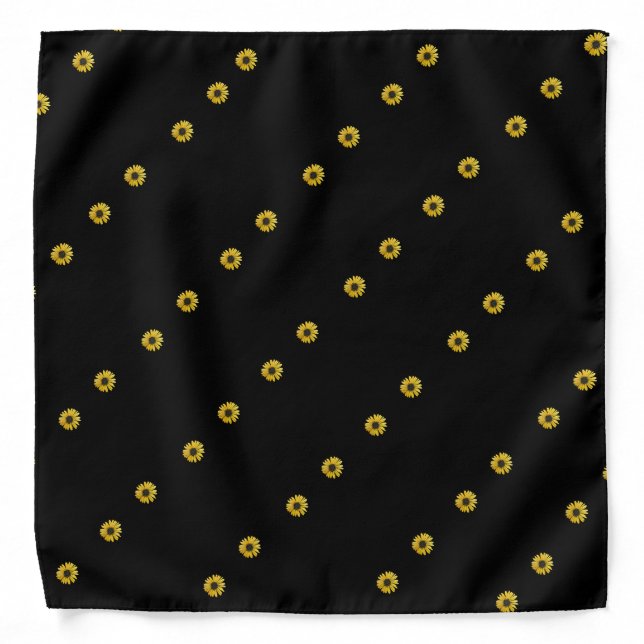 Tiny Believe Big Sunflower Stripes Bandana (Front)