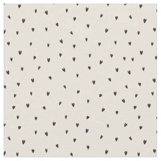 Tiny Black Hearts on Light Fabric