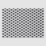 Tiny Black Hearts Pattern Tissue Paper