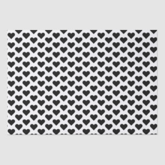 Tiny Black Hearts Pattern Tissue Paper