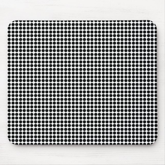 Tiny Black Polka Dot Pattern Mouse Pad (Front)