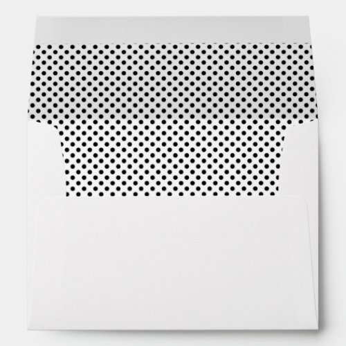 Tiny Black Polka Dots Inside Liner Envelope