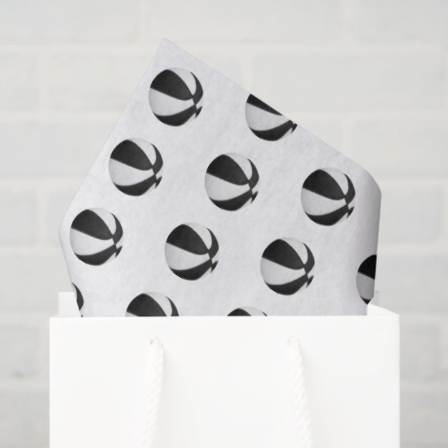 tiny black white basketballs pattern tissue paper (Gift Bag)