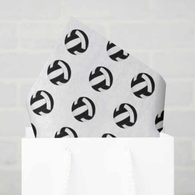 tiny black white volleyballs pattern tissue paper (Gift Bag)