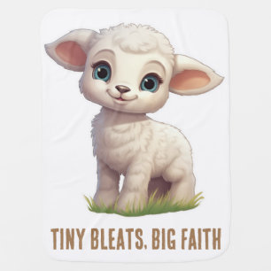 Tiny Bleats, Big Faith Baby Blanket