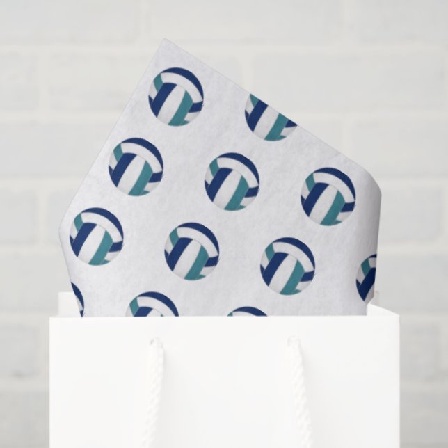 tiny blue teal volleyballs pattern tissue paper (Gift Bag)