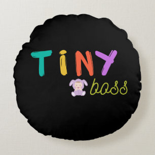 Tiny Boss Cute Bunny Baby Colorful Round Pillow