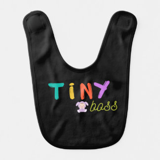 Tiny Boss Cute Bunny Outfit Colorful Baby Bib