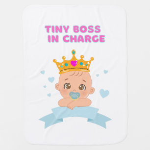 Tiny Boss Funny Baby Blanket