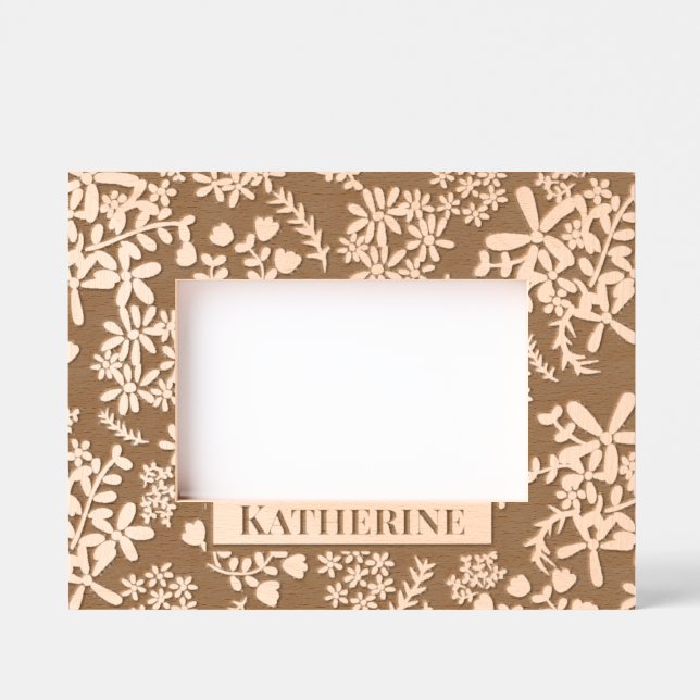 Tiny Bouquet Flowers Engraved Frames (Front)