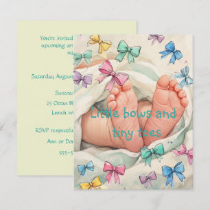 Tiny Bows and Toes Digital Download Invitation