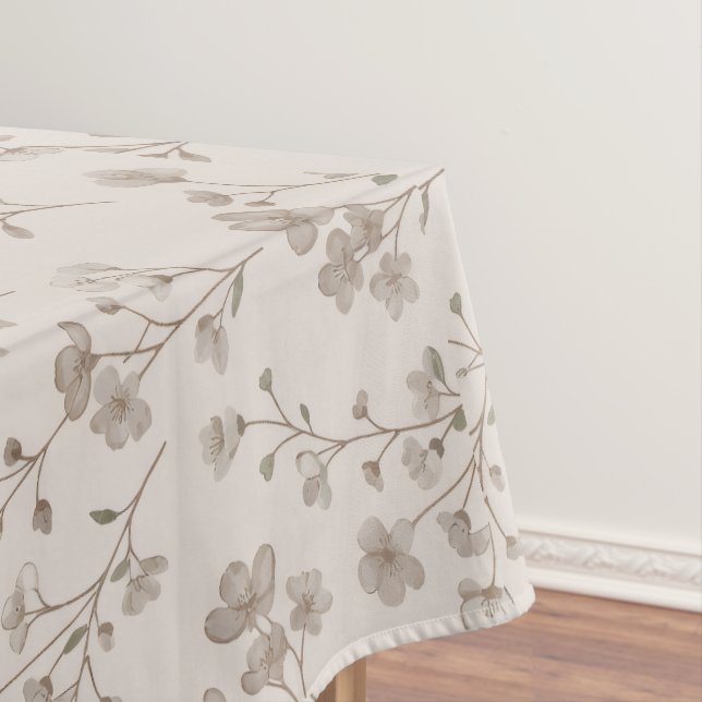 Tiny Buds & Leaves — Scandinavian Simplicity Tablecloth (In Situ)