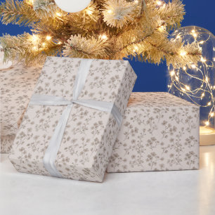 Tiny Buds & Leaves — Scandinavian Simplicity Wrapping Paper