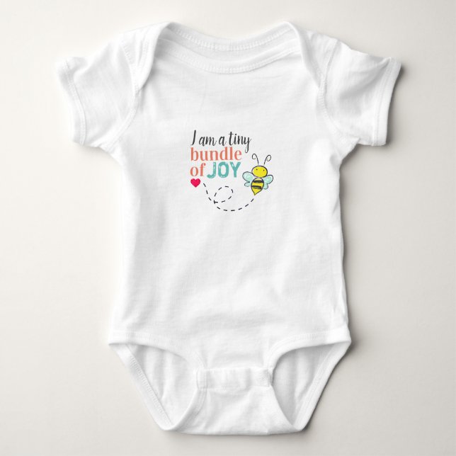 Tiny Bundle of Joy Bee Baby Bodysuit (Front)