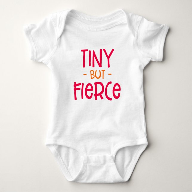 Tiny But Fierce Preemie. Baby Bodysuit (Front)
