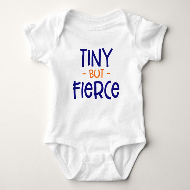 Tiny But Fierce Preemie. Baby Bodysuit (Front)