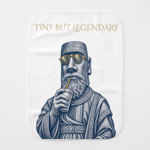 TINY BUT LEGENDARY Vintage Art Baby Burp Cloth