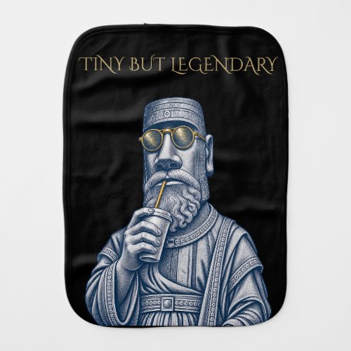 TINY BUT LEGENDARY Vintage Art Baby Burp Cloth