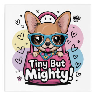 Tiny but Mighty Chihuahua Acrylic Art