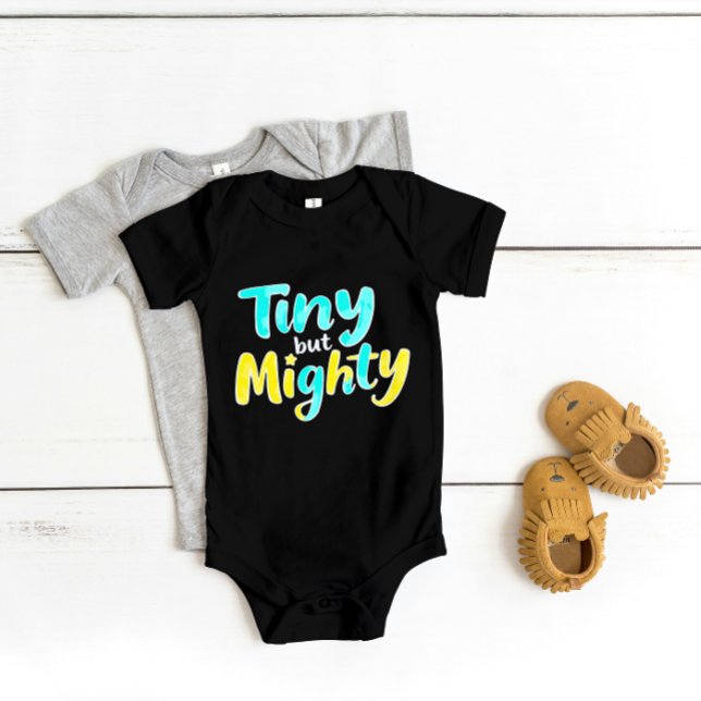 "Tiny but Mighty" Cute Brave Baby Bodysuit (Creator Uploaded)