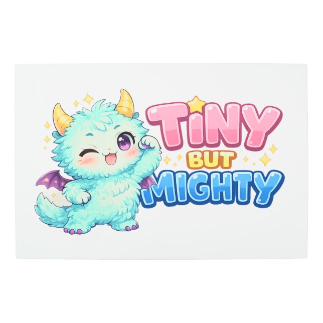 Tiny But Mighty Dragon Metal Print (Front)