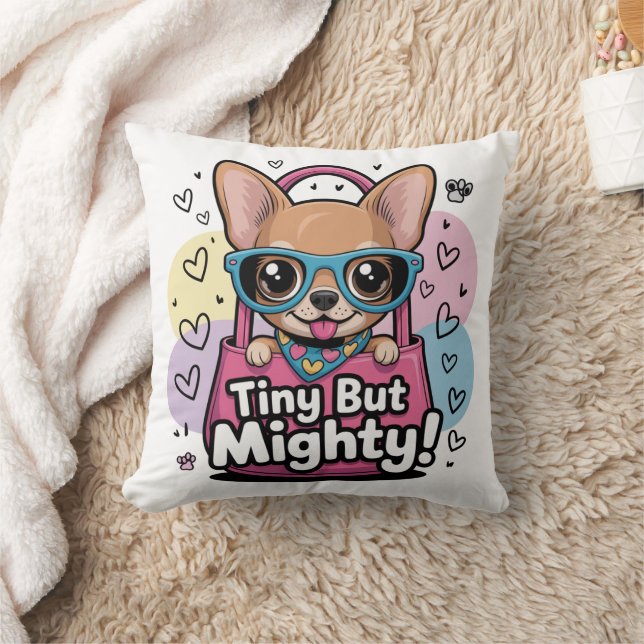 Tiny but Mighty Throw Pillow (Blanket)