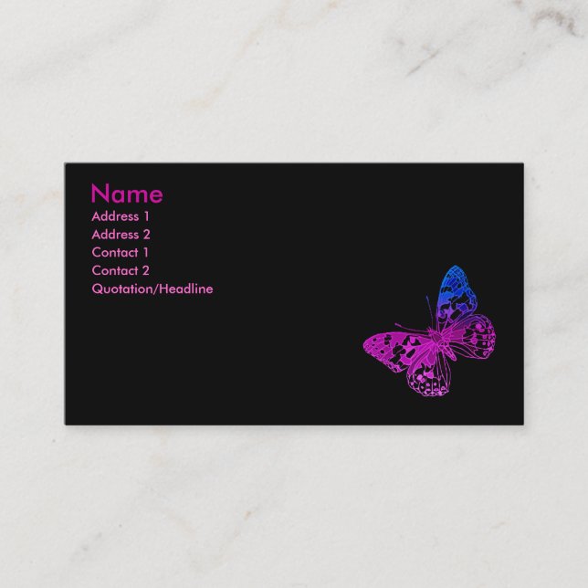 Tiny Butterfly Business Card (Front)