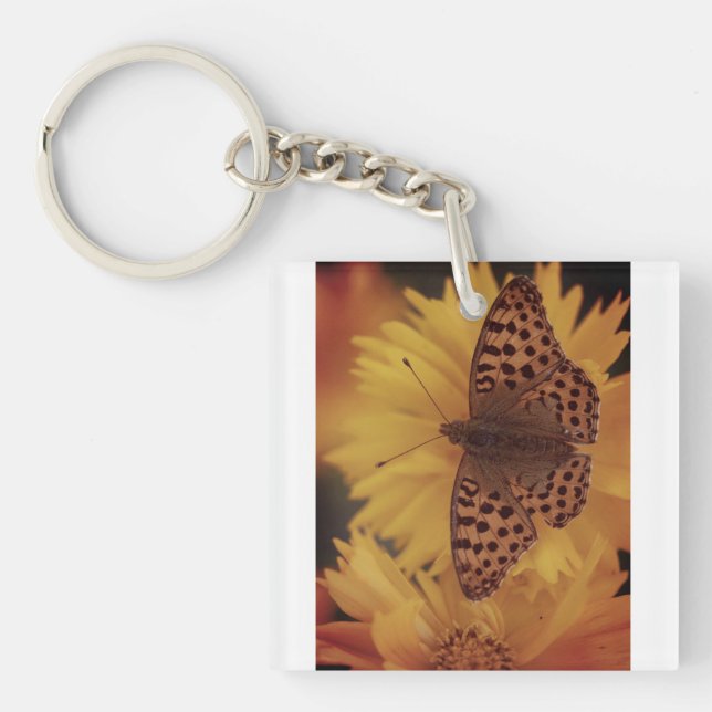 Tiny Butterfly Keychain"  Keychain (Front)