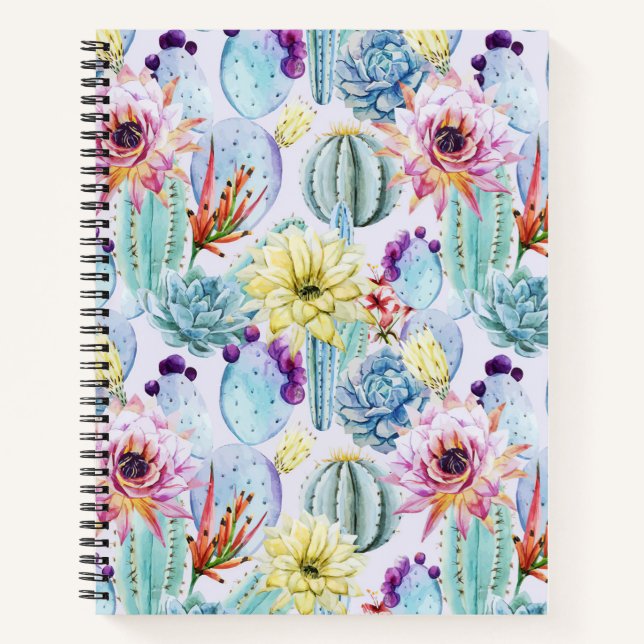 Tiny Cactus Pattern Notebook (Front)