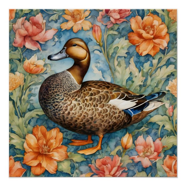 Tiny Call Duck in Bloom Poster (Front)