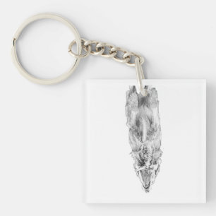 Tiny calm, golden guide keychain