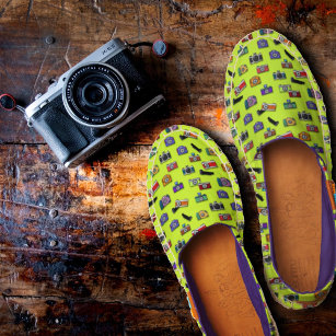 Tiny Cameras Illustrated Photography Pattern Espadrilles