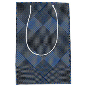 Tiny checkered 2 tones 04A Grey BG Medium Gift Bag