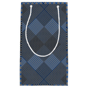 Tiny checkered 2 tones 04A Grey BG Small Gift Bag