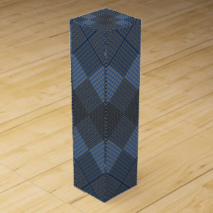 Tiny checkered 2 tones 04A Grey BG Wine Box