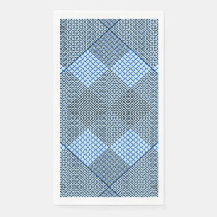 Tiny checkered 2 tones 04A Lblue BG Paper Guest Towels