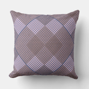 Tiny checkered 2 tones 04A Lpink BG Throw Pillow