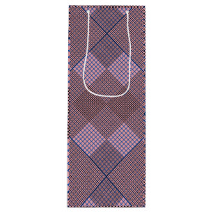Tiny checkered 2 tones 04A Lpink BG Wine Gift Bag