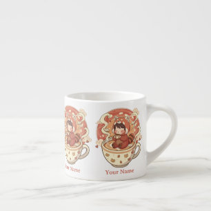 Tiny Chibi Red Panda Milk Mug for Kids