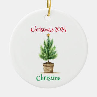 Tiny Christmas Tree Personalized Ornament