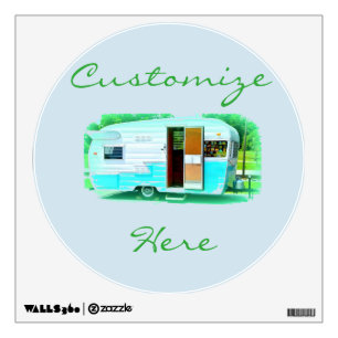 Tiny classic travel trailer Thunder_Cove Wall Decal