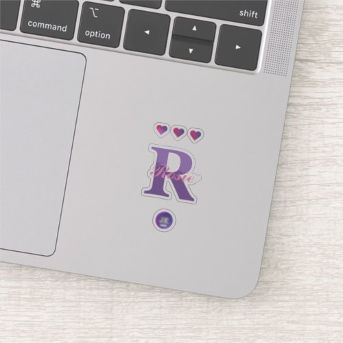 Tiny Clear Vinyl Stickers Monogram Name JK 2022