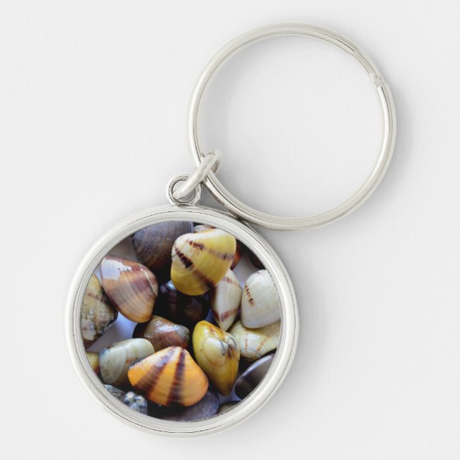 Tiny Colorful Clam Shells Keychain (Front)