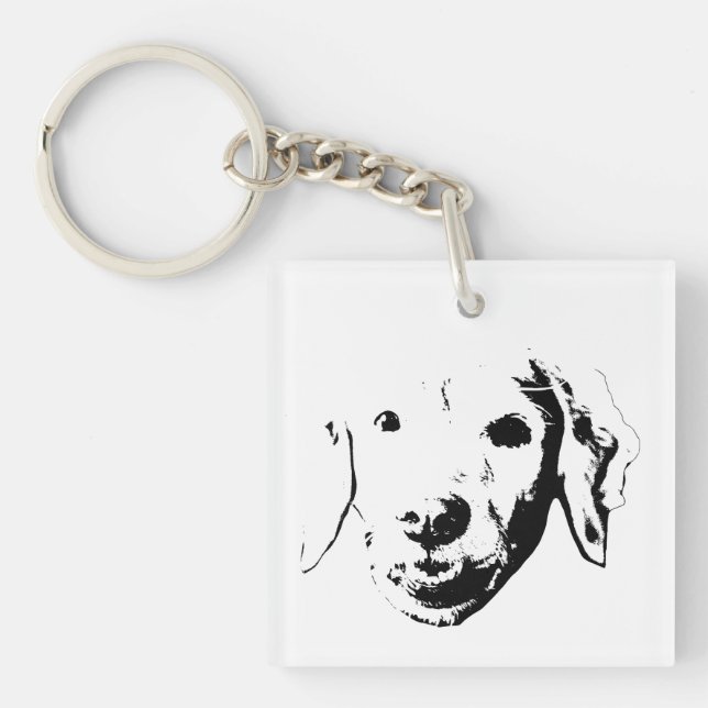 Tiny Comic Pup Keychain (Front)