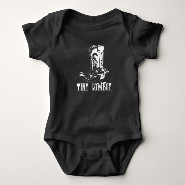 Tiny cowboy boots baby bodysuit (Front)