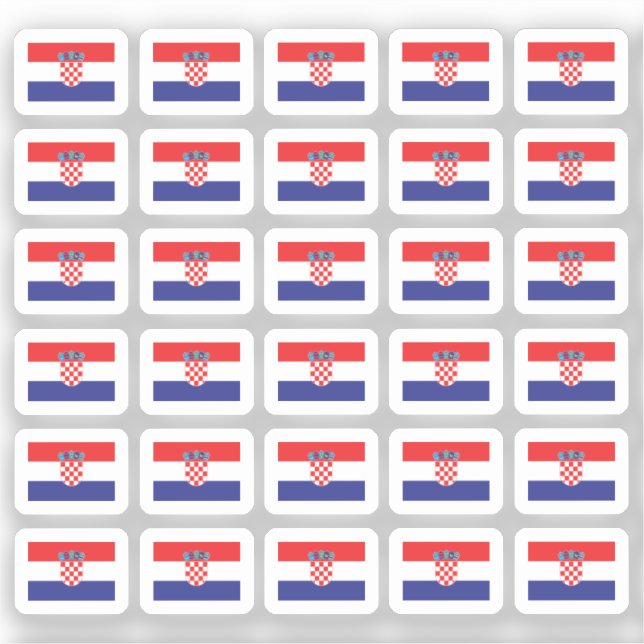 Tiny Croatia Flag 30pcs  Sticker (Front)