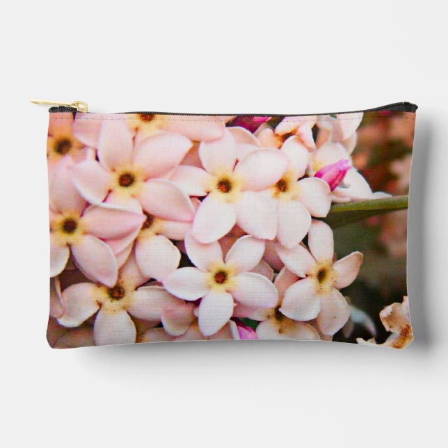 tiny cute flowers bokeh accessory pouch (Front)
